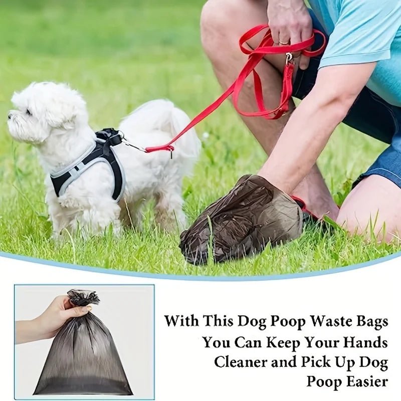 1200 pçs cor aleatória dos desenhos animados pata gráfico sacos de cocô de cão pet sacos de cocô à prova de vazamento sacos de resíduos de cão para suprimentos para animais de estimação