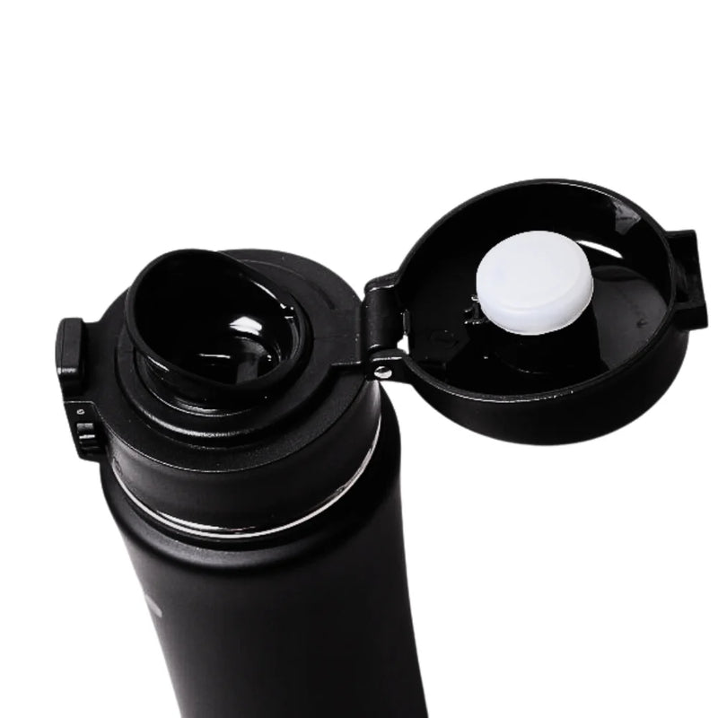 Garrafa Térmica 800ml Preta Garrafa para Café Garrafa para Chá Aço Inoxidável Portátil Tampa Elegante Alta Qualidade Bebidas