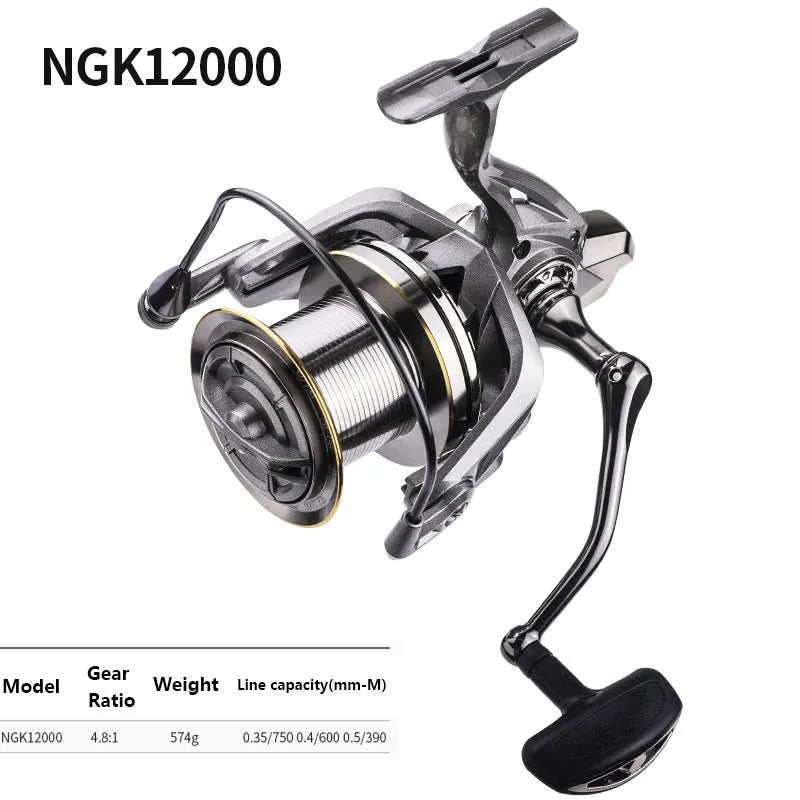 Linnhue grande molinete de pesca 8000 9000 10000 12000 14000 carretel arrastar 20kg carretel poderoso água salgada pesca em água doce