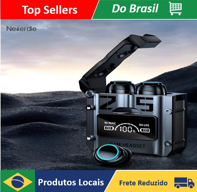 Fone De Ouvido Sem Fio Bluetooth M25 TWS Com Controle De Toque Redução De Ruído Estéreo Para Jogos Microfone - Neverdie Store