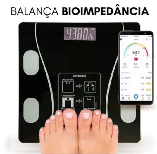 Balança Corporal Bioimpedância Profissional Bluetooth - Neverdie Store