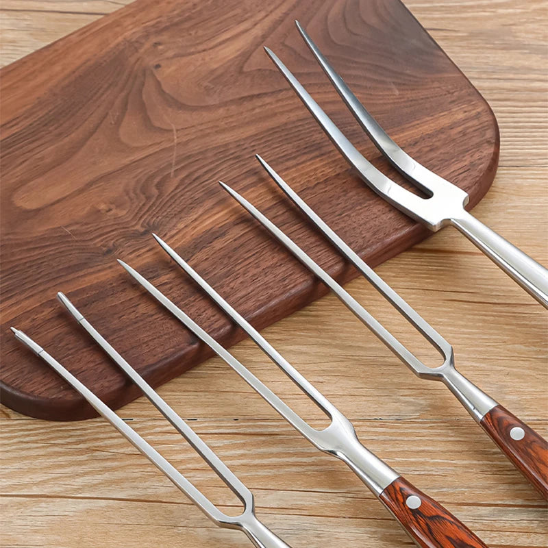 Garfo de churrasco carne grill ferramentas acessórios para churrasco aço inoxidável portátil ao ar livre churrasco acampamento cozinhar churrasqueira grill grill