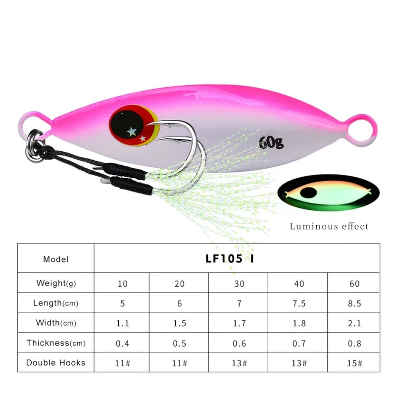 Isca artificial holográfica para pegar peixes, moldes grandes de isca para pegar peixes pesados 10g a 60g, isca artificial com glitter para águas salgadas
