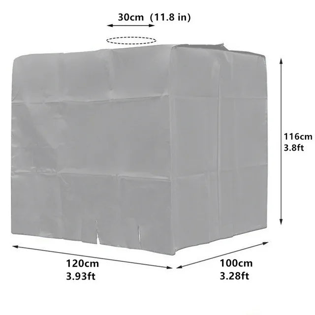 Capa para tanque ibc, capa à prova d'água para jardim ao ar livre, 1000 litros, recipiente de água de chuva ibc, barril de tonelada, folha protetora solar, poeira