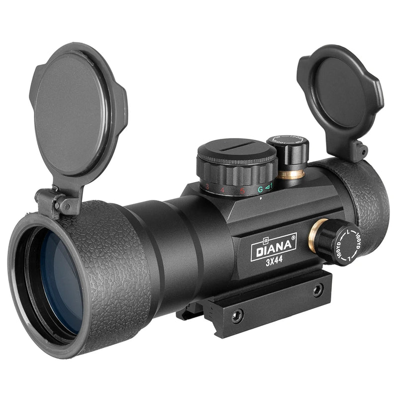 DIANA-Rifle Sight Scope for Hunting, Óptica Tática, Riflescope Fit, 1x40, 3x44 Ponto Verde e Vermelho, 1x40, 3x42, 11mm, 20mm