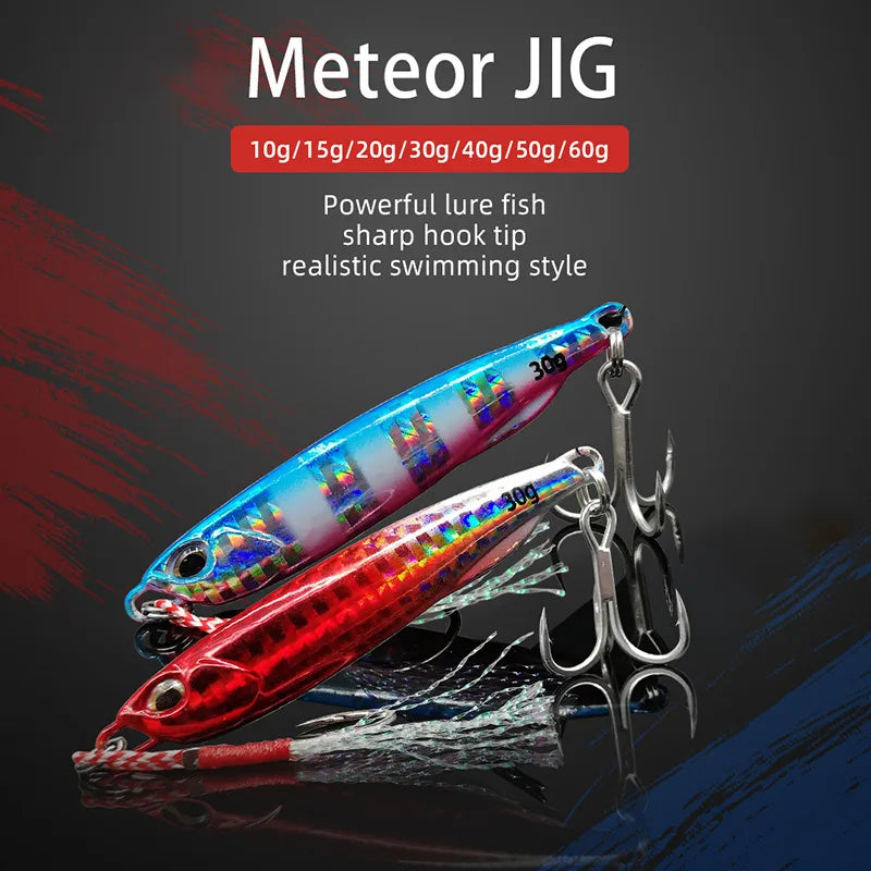 Colher japonesa do gabarito do metal do molde, Fundição Shore, Jigging Fish, Isca de pesca do robalo, Equipamento artificial da isca, 10g, 15g, 20g, 30g, 40g, 50g, 2021
