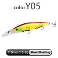 Meredith minnow wobbler iscas de pesca 110mm isca dura artificial profundidade 0-3m isca jerk baixo pique iscas afundando lento ou flutuando