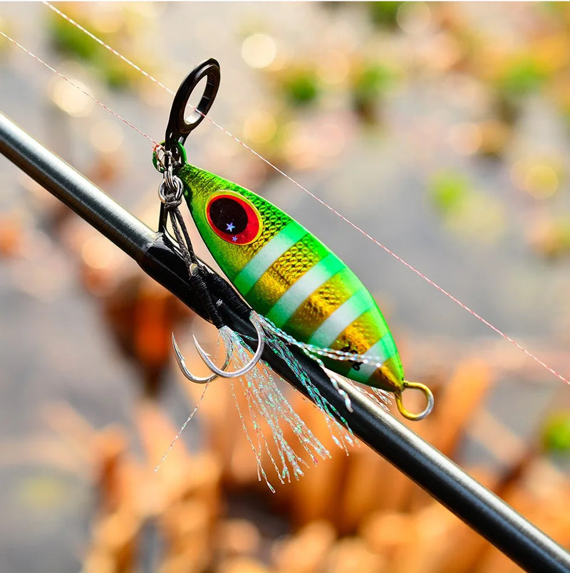 Isca artificial holográfica para pegar peixes, moldes grandes de isca para pegar peixes pesados 10g a 60g, isca artificial com glitter para águas salgadas