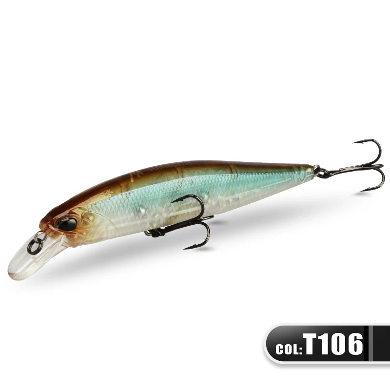 MEREDITH-JERK MINNOW Fishing Lure, isca dura, flutuante Wobbler, Profundidade Profissional Qualidade, 100F, 14g, 24 Cor, 0.8-1.0m