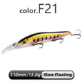 Meredith minnow wobbler iscas de pesca 110mm isca dura artificial profundidade 0-3m isca jerk baixo pique iscas afundando lento ou flutuando