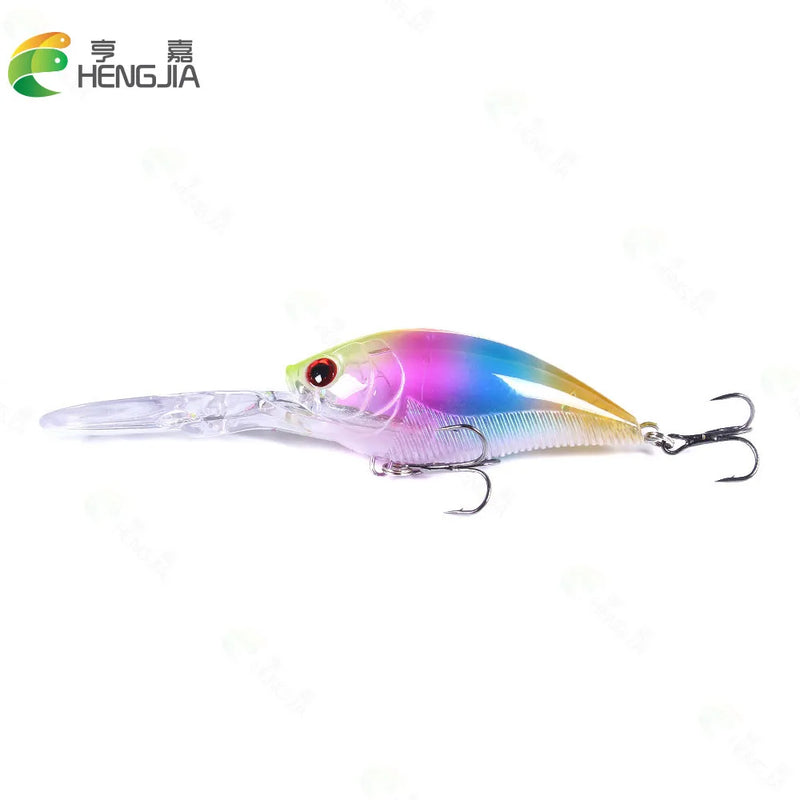Hengjia 12.5cm 20.5g crankbait leurre isca de pesca pique carpa pesca artificial duro isca wobbler crankbait equipamento de pesca