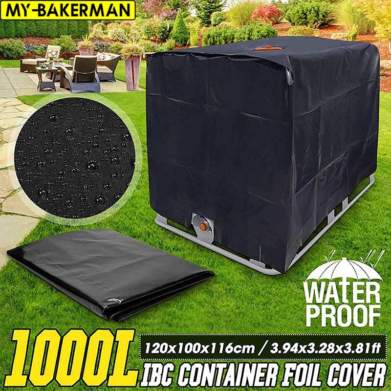 Capa para tanque ibc, capa à prova d'água para jardim ao ar livre, 1000 litros, recipiente de água de chuva ibc, barril de tonelada, folha protetora solar, poeira