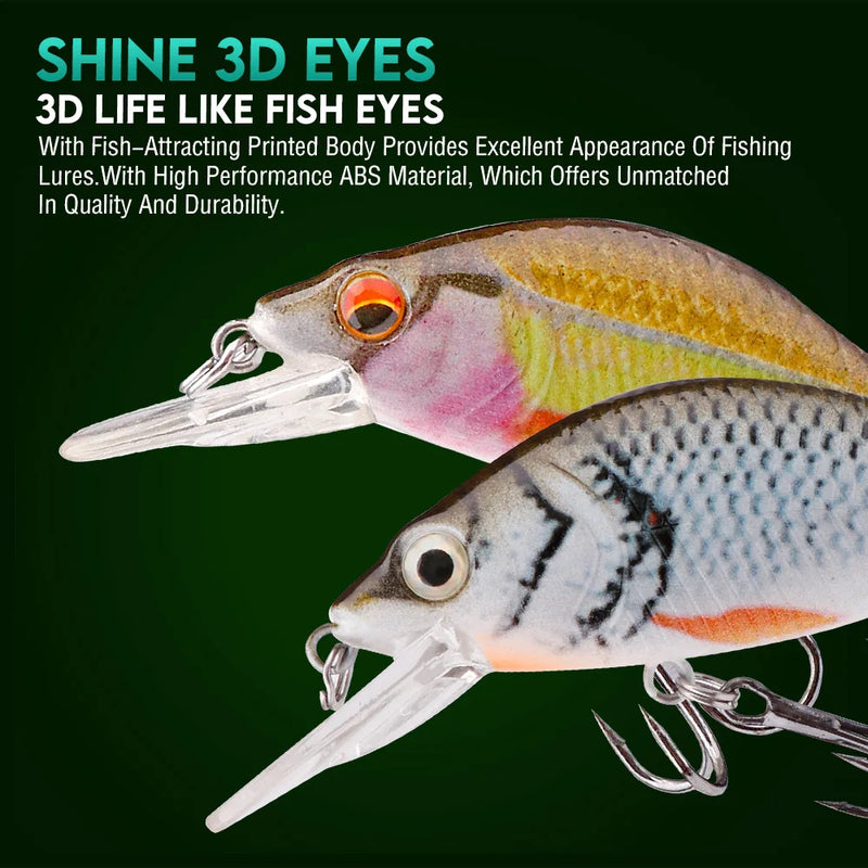 GOBASS 50/70/90mm Crankbait Isca De Pesca Preto Minnow Spinning Iscas Para Pesca Flutuante Wobbler Para Pique Japão Isca Artificial