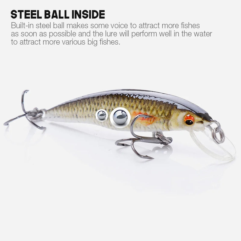 Vtavta 5cm/7cm/9cm preto minnow wobbler pique biônico carpa isca de pesca artificial para pesca crankbait flutuante minnow isca