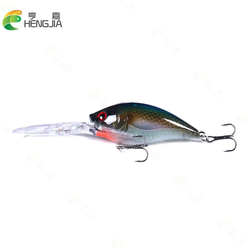 Hengjia 12.5cm 20.5g crankbait leurre isca de pesca pique carpa pesca artificial duro isca wobbler crankbait equipamento de pesca