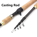 Vara de pesca telescópica de fibra de carbono, isca de pesca com cabo de madeira, 7-28g, 1.8m, 2.1m, 2.4m, 2.7m