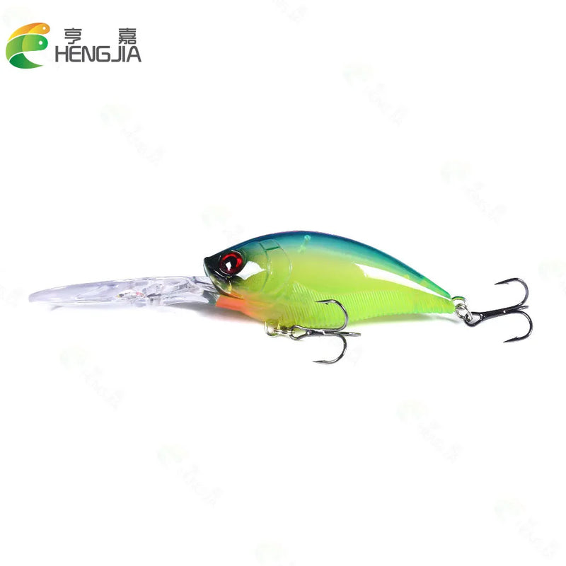 Hengjia 12.5cm 20.5g crankbait leurre isca de pesca pique carpa pesca artificial duro isca wobbler crankbait equipamento de pesca