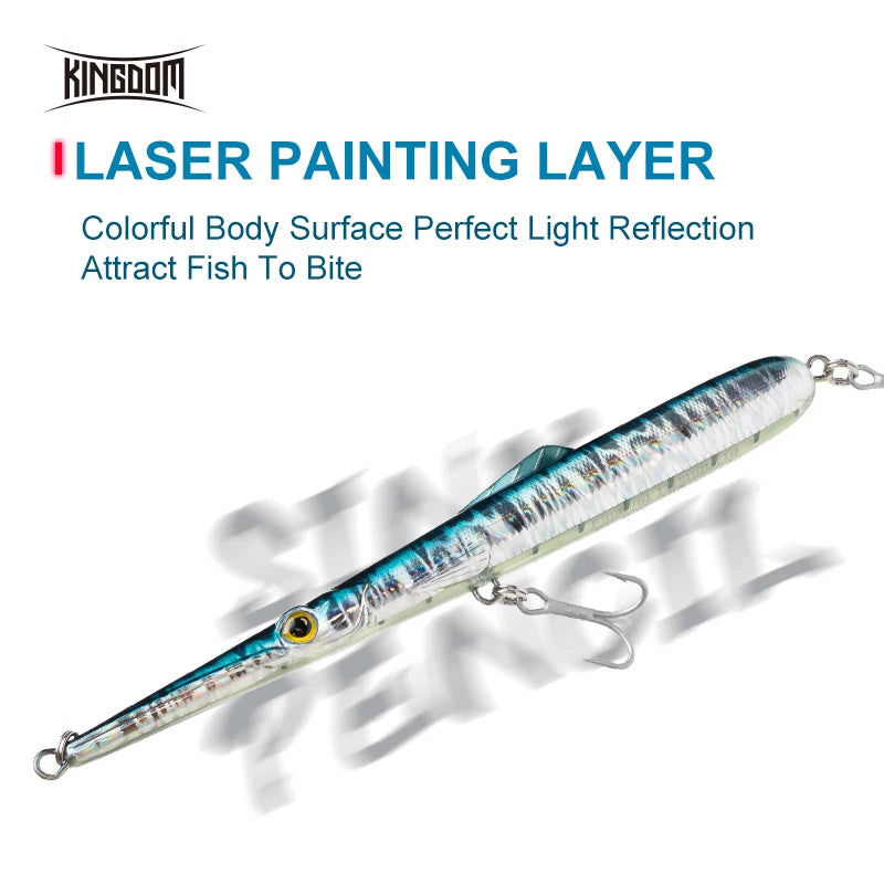Reino afundando flutuante iscas de pesca lápis wobblers duros iscas artificiais 11g 13g 30g 40g acessórios de pesca iscas de água salgada