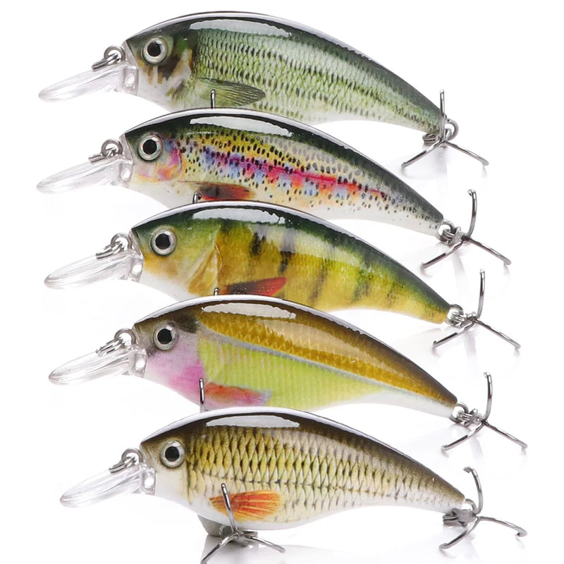 Trehoook 6cm 10g preto minnow truta iscas de pesca duro flutuante wobbler crankbait jerkbait artificial baixo truta isca de pesca