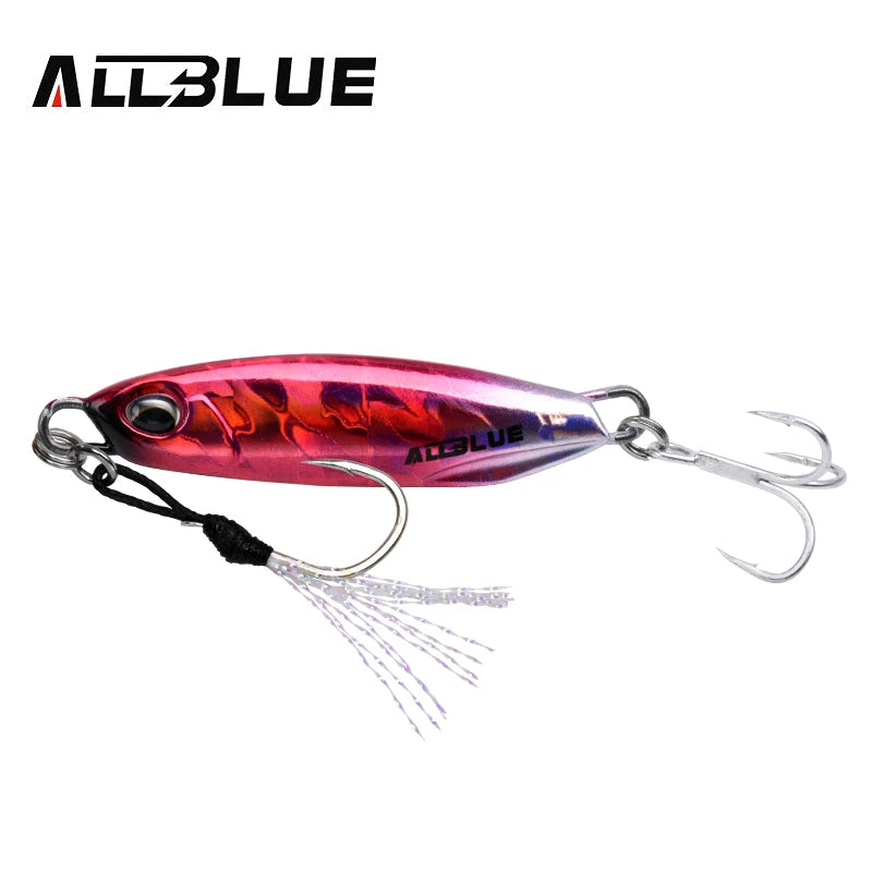 Allblue-metal pesca isca drager, isca artificial para a pesca do robalo, colher gabarito, 15/30g, novo