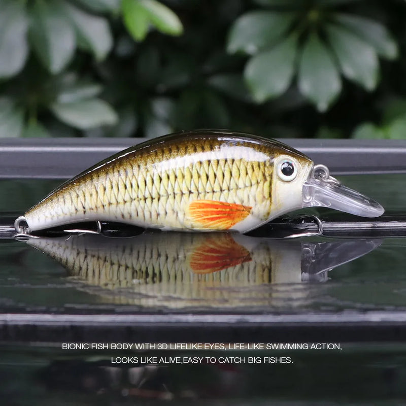 Trehoook 6cm 10g preto minnow truta iscas de pesca duro flutuante wobbler crankbait jerkbait artificial baixo truta isca de pesca