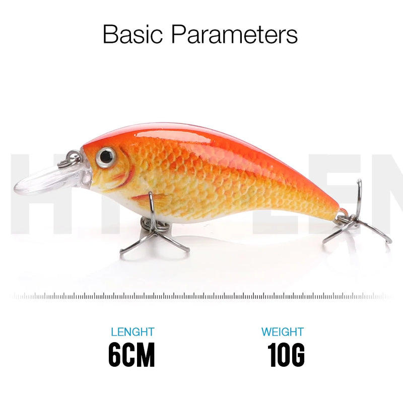Trehoook 6cm 10g preto minnow truta iscas de pesca duro flutuante wobbler crankbait jerkbait artificial baixo truta isca de pesca