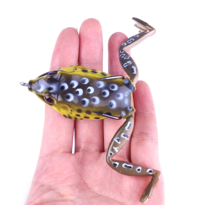 5 pçs pesca pique isca de pesca artificial 15.5g 55mm isca de pato iscas macias wobblers sapo isca caixa kit