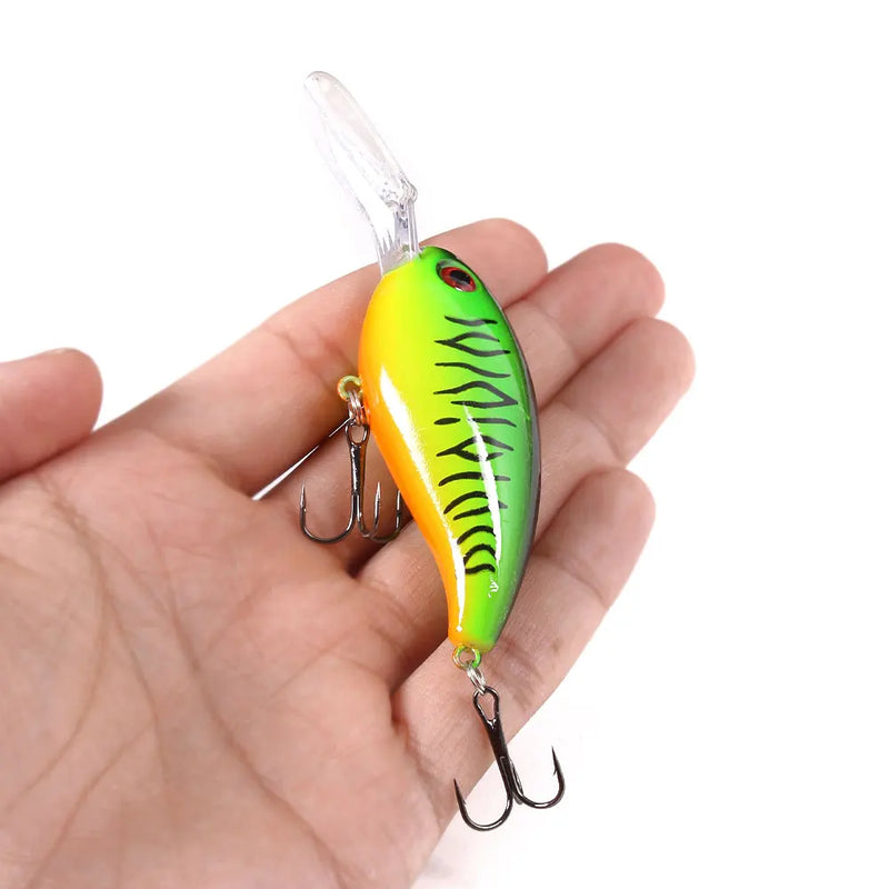 Hengjia-Artificial Fishing Lure, Crank Isca, Wobbler Lure, Isca Minnow, Baixo, Pike, Trolling, 10cm, 14g
