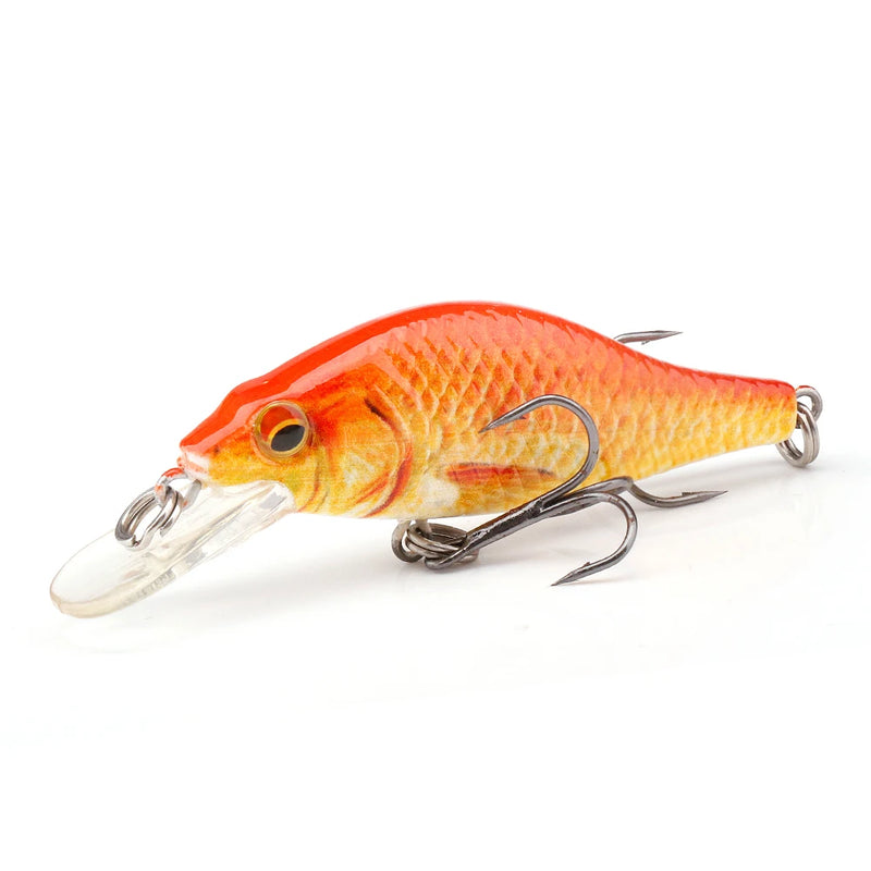 GOBASS 50/70/90mm Crankbait Isca De Pesca Preto Minnow Spinning Iscas Para Pesca Flutuante Wobbler Para Pique Japão Isca Artificial