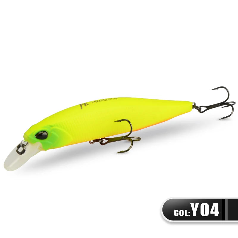MEREDITH-JERK MINNOW Fishing Lure, isca dura, flutuante Wobbler, Profundidade Profissional Qualidade, 100F, 14g, 24 Cor, 0.8-1.0m