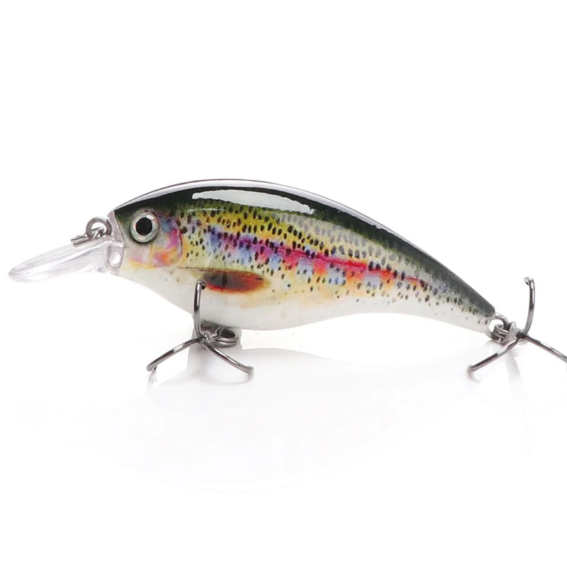 Trehoook 6cm 10g preto minnow truta iscas de pesca duro flutuante wobbler crankbait jerkbait artificial baixo truta isca de pesca