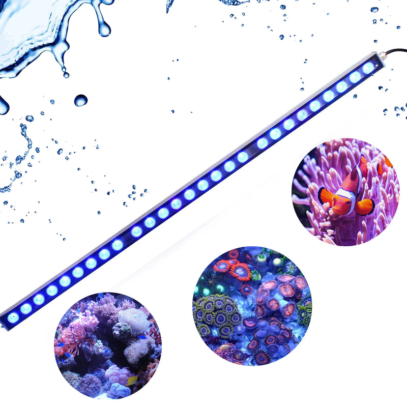 Populargrow 54w/81w/108w conduziu a luz do aquário com apenas 470nm espectro azul luz de tira bela sua lâmpada do tanque de peixes do recife coral