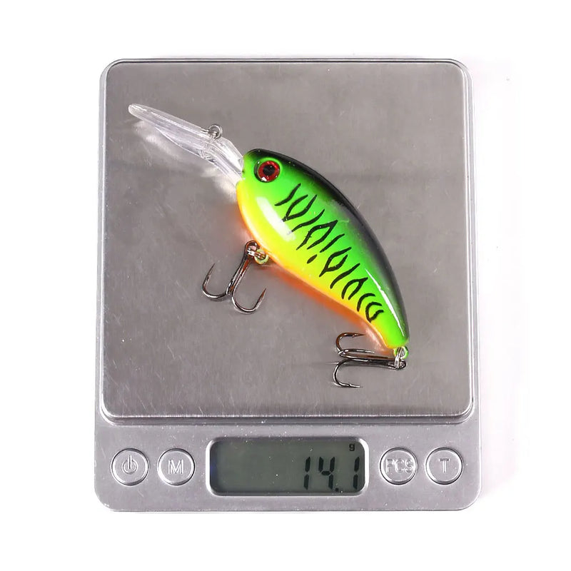 Hengjia-Artificial Fishing Lure, Crank Isca, Wobbler Lure, Isca Minnow, Baixo, Pike, Trolling, 10cm, 14g