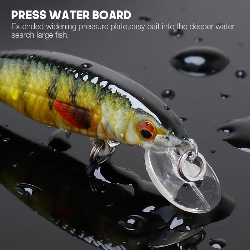 Vtavta 5cm/7cm/9cm preto minnow wobbler pique biônico carpa isca de pesca artificial para pesca crankbait flutuante minnow isca