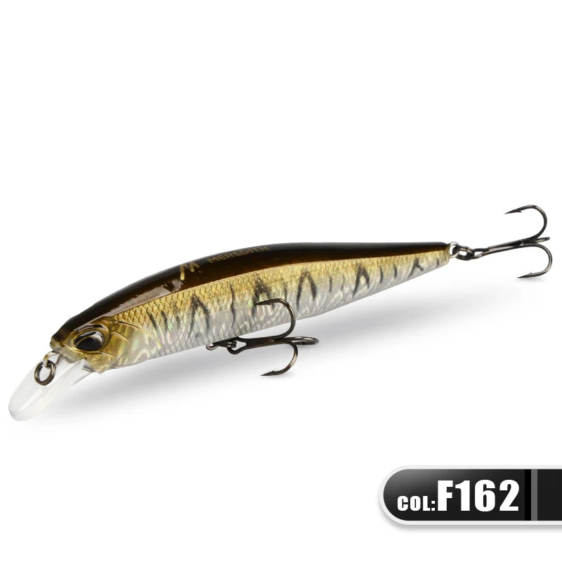 MEREDITH-JERK MINNOW Fishing Lure, isca dura, flutuante Wobbler, Profundidade Profissional Qualidade, 100F, 14g, 24 Cor, 0.8-1.0m