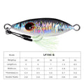 Isca artificial holográfica para pegar peixes, moldes grandes de isca para pegar peixes pesados 10g a 60g, isca artificial com glitter para águas salgadas