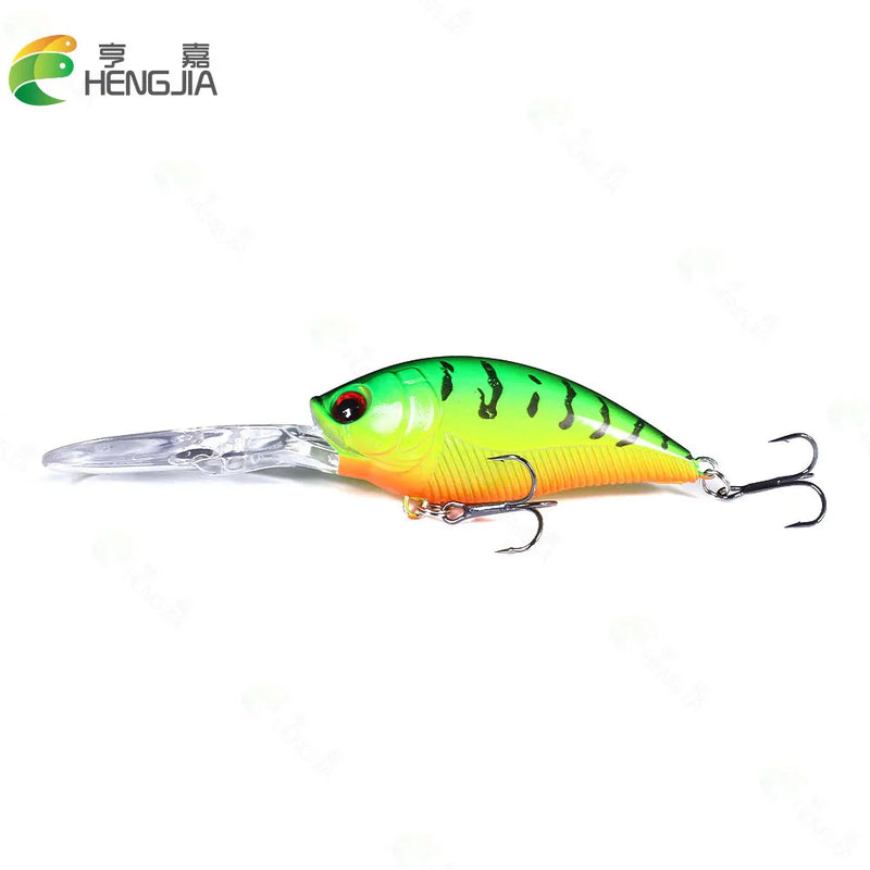 Hengjia 12.5cm 20.5g crankbait leurre isca de pesca pique carpa pesca artificial duro isca wobbler crankbait equipamento de pesca