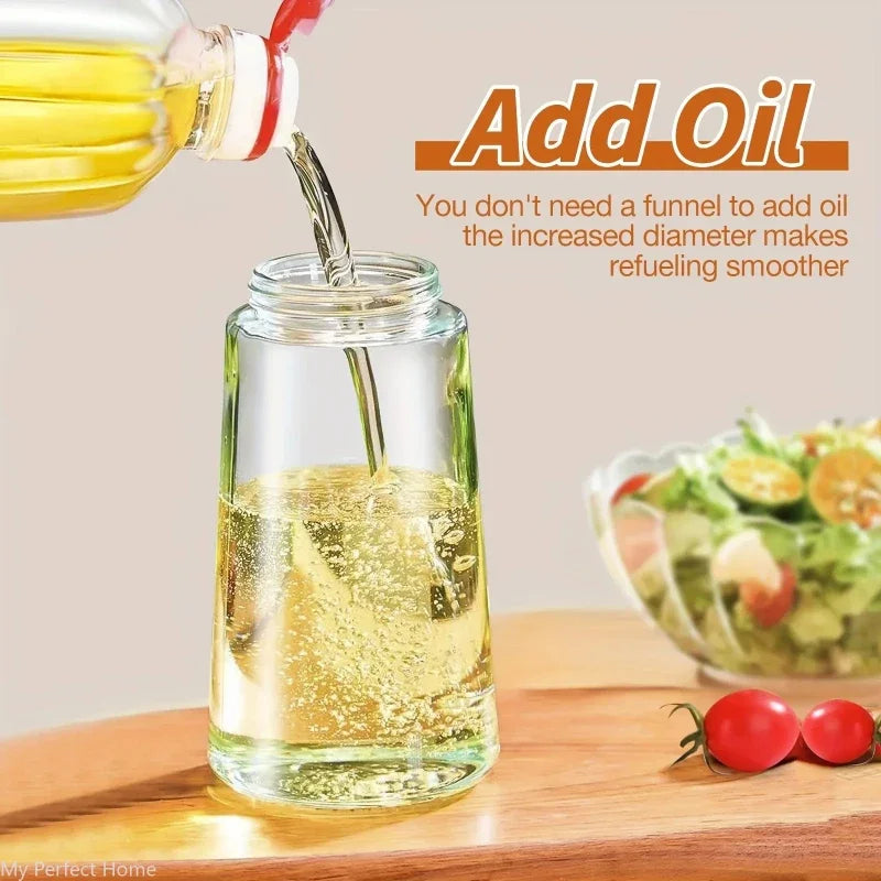Pulverizador de óleo em spray de plástico 2 em 1, 500ml, garrafa, dispensador de óleo, galheteiro, churrasco, cozinha, assar, piquenique, ferramenta de cozinha