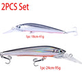 48-90-95g isca de pesca mergulho profundo minnow isca artificial wobblers enfrentar pesca carpa pique walleye original mar isca de pesca