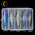 5 pçs metal gabarito isca de pesca pesos 10g-40g corrico isca dura baixo isca de pesca enfrentar truta jigging isca gabaritos iscas de água salgada