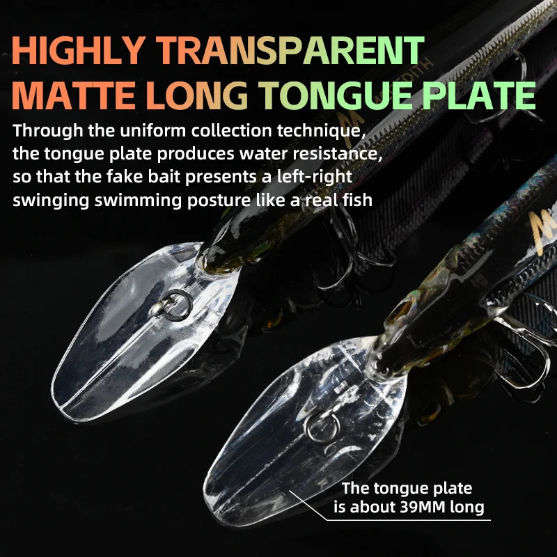 Meredith minnow wobbler iscas de pesca 110mm isca dura artificial profundidade 0-3m isca jerk baixo pique iscas afundando lento ou flutuando