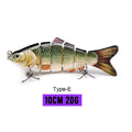 VTAVTA 10/14cm afundando wobblers iscas de pesca articuladas crankbait swimbait 8 segmento duro isca artificial para pesca enfrentar isca