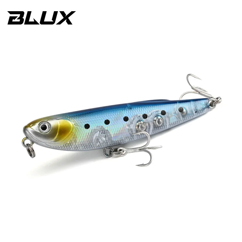 Blux stray cão topwater lápis 70mm 8.2g superfície walker isca de pesca caminhada o cão artificial água salgada baixo isca dura enfrentar