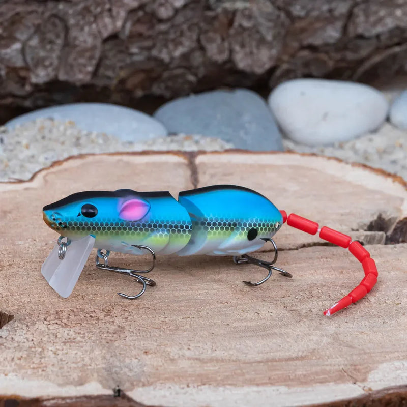 15.5cm mouse isca de plástico artificial mouse isca de pesca swimbait rato pique baixo minnow flutuantebaits equipamento de pesca acessórios