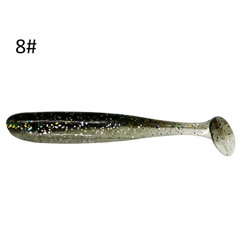 10 pçs/saco 70mm 90mm 120mm isca de natação isca de plástico macio 2 Polegada água salgada paddle cauda swimbait