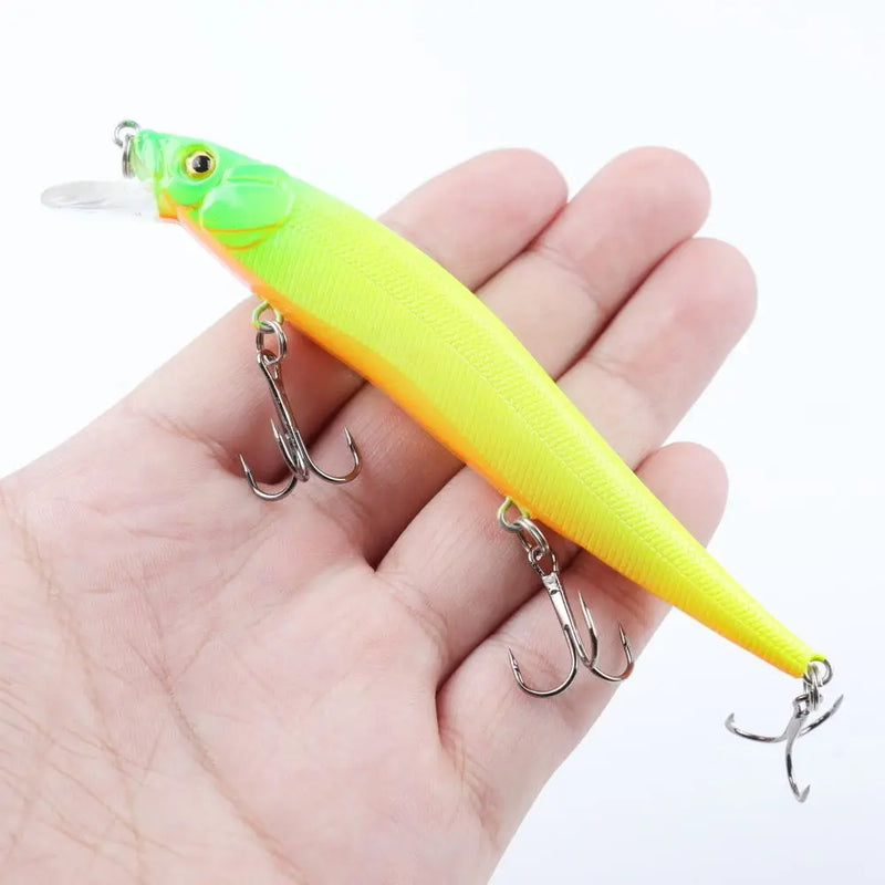 Isca de pesca 11.5cm/14g balanço biônico artificial isca dura enfrentar 3d olhos gancho wobbler pesca da carpa para baixo pique 5/10 pçs