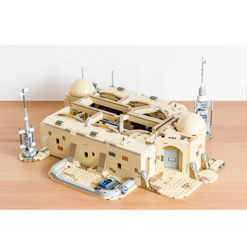 Miniso mos eisley cantina compatível com 75290 blocos de construção tijolos brinquedos educativos aniversário presentes natal
