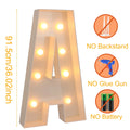Caixa de quadro de luz led com letras gigantes, 91.5cm, chá de bebê, natal, 1 ° aniversário, festa de casamento, decoração, nome diy, caixa de enchimento de balão