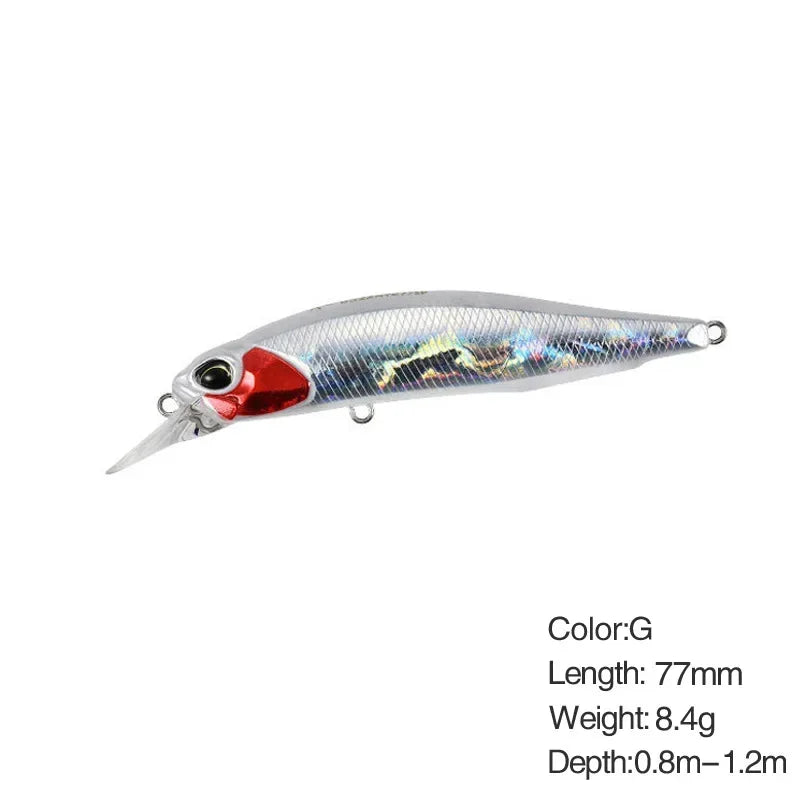 5g 8.4g Isca De Pesca Minnow Wobbler Isca Rozante Suspensão Jerkbait Swimbait Isca Dura Artificial Culter Alburnus Isca