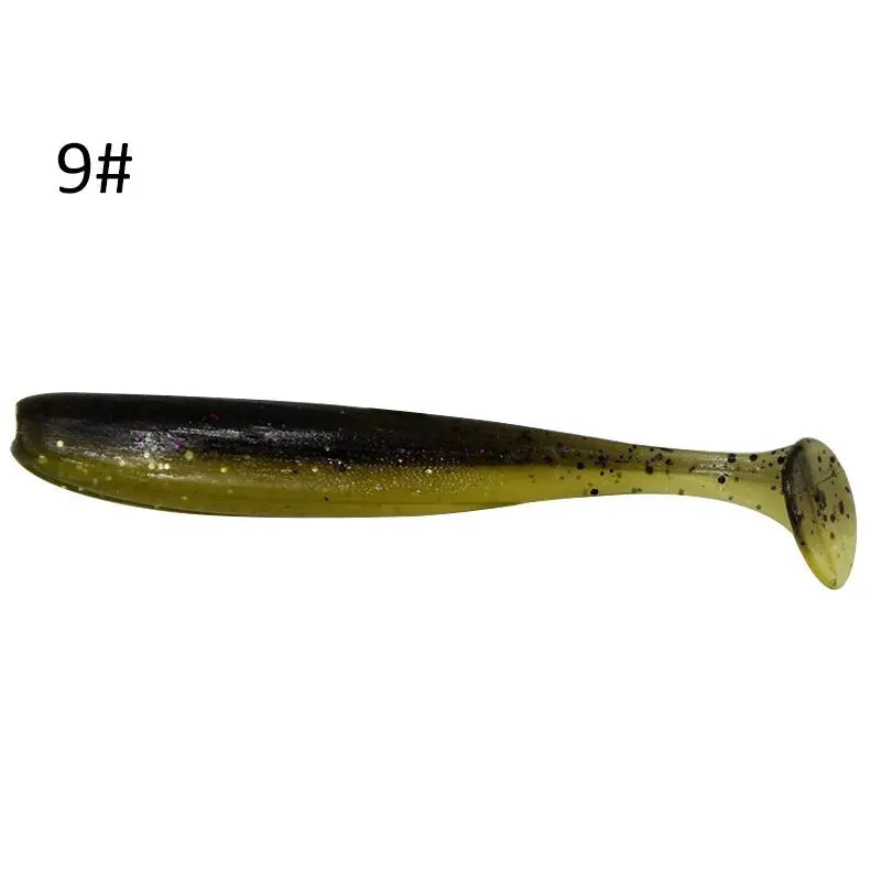 10 pçs/saco 70mm 90mm 120mm isca de natação isca de plástico macio 2 Polegada água salgada paddle cauda swimbait